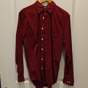 Men's Red Button-Up Shirt